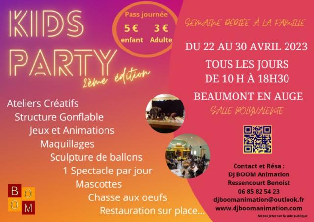 Événement Kids Party à Beaumont en Auge - Une semaine dédiée à la famille.