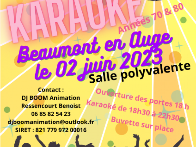 Apéro Karaoké à Beaumont en Auge le 02 juin 2023, une soirée pour s'amuser entre amis